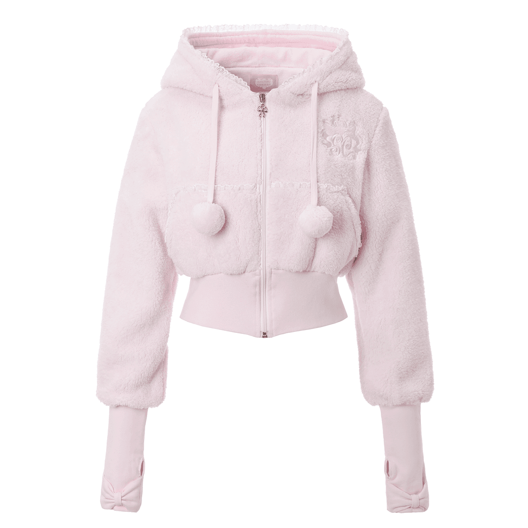 POMPOM BABY HOOD ZIP