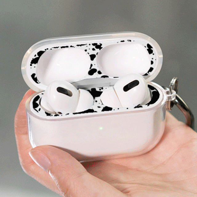 [키링제공] 에어팟 에어팟프로 3세대 투명 클리어 젤리 케이스 + 일러스트 디자인 철가루 방지 스티커