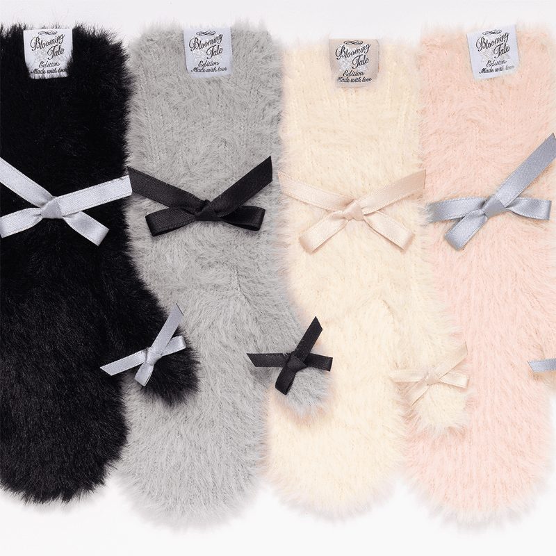 [15% 할인] Fluffy ribbon mitten (4tyes)
