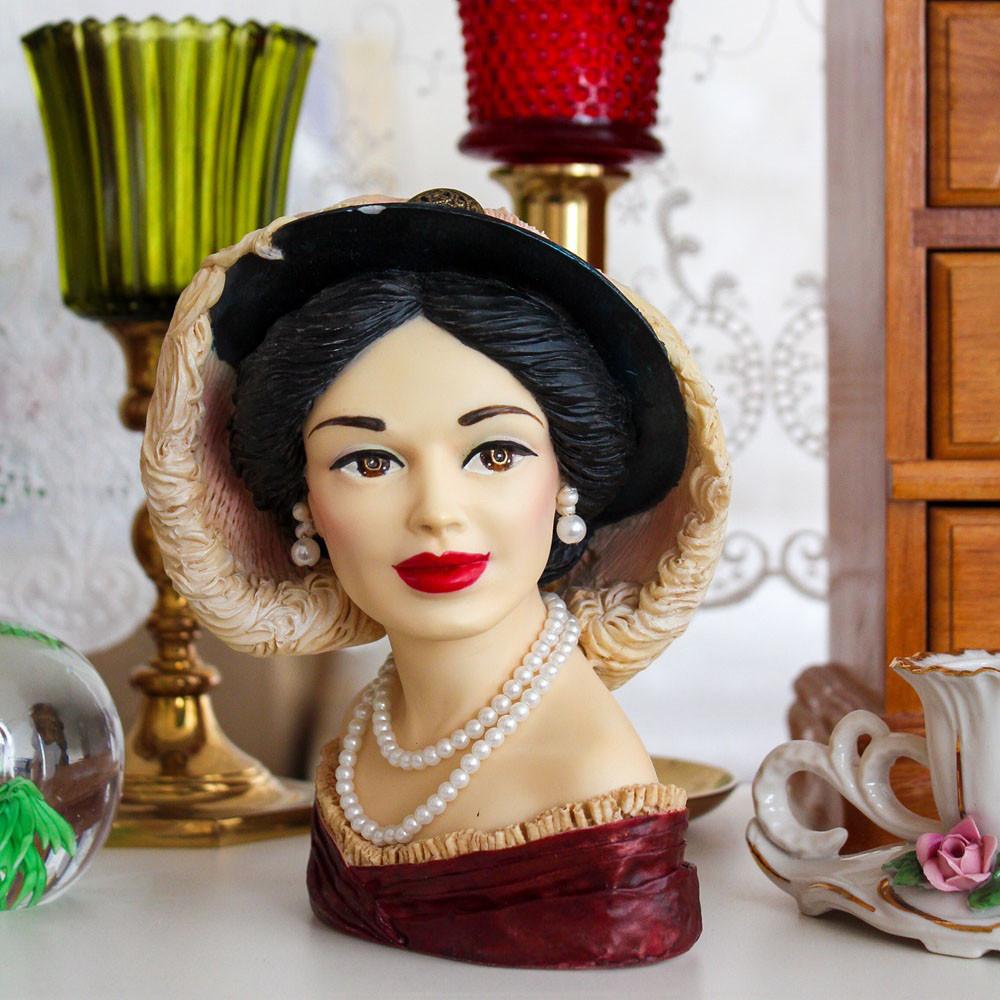 카메오 여인 화병 피겨린 1848 Southern Belle Head Vase