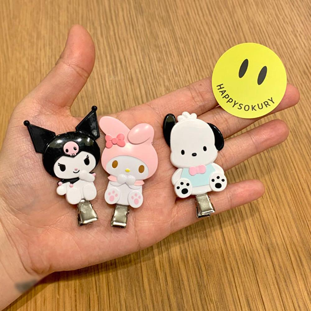 산리오 캐릭터 앞머리 헤어핀 쿠로미, 마이멜로디, 뽀챠코