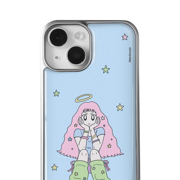 Pink Hair Angel (Silver Epoxy case)