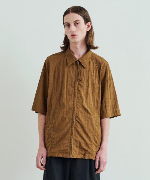 park zip up s/s shirt sunset