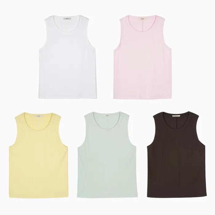BASIC RIBBED SLEEVELESS - 5color