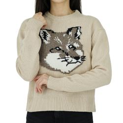22FW 메종키츠네 빅 폭스헤드 울 여성 스웨터 HW00519KT1016 P220