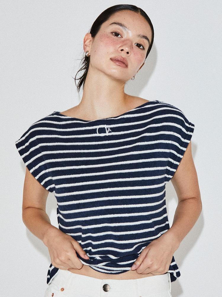 MARINE GIRL TOP/NAVY