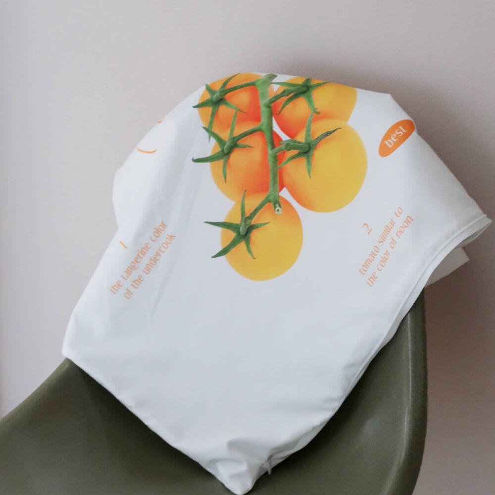 orange tomato pillow cover
