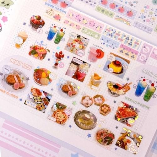 반짝반짝 박 사진 키스컷 2종(먹보의하루/디저트시간)