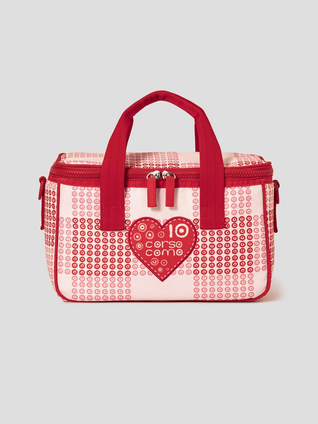 Red Check Cooler Bag - Red