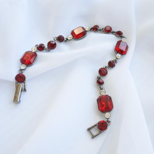 2000s GIVENCHY red crystal bracelet