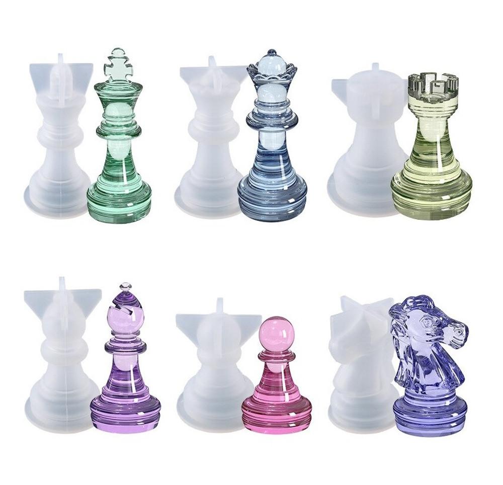 3D 체스말 6종 세트 몰드 / 폰 옵션 추가가능 / 레진아트 실리콘 몰드