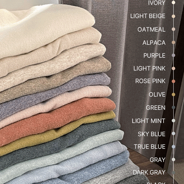 [캐시미어 / 15color] 클루이 캐시울 하프넥 폴라 니트