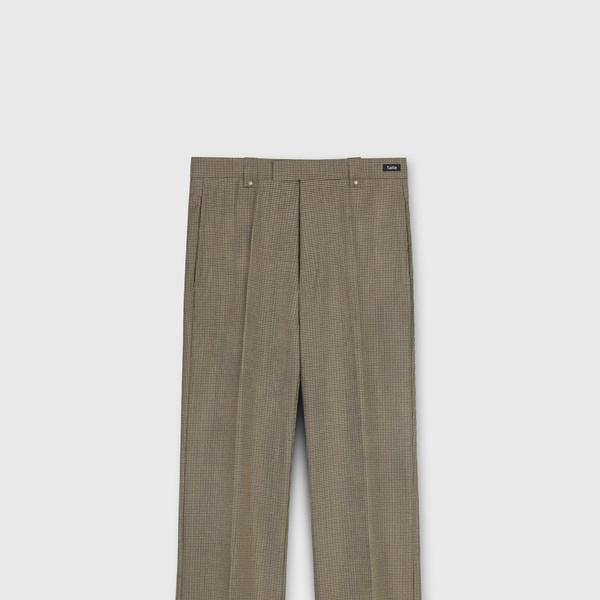 CARNABY FLARED WOOL TROUSERS WALES CHECK