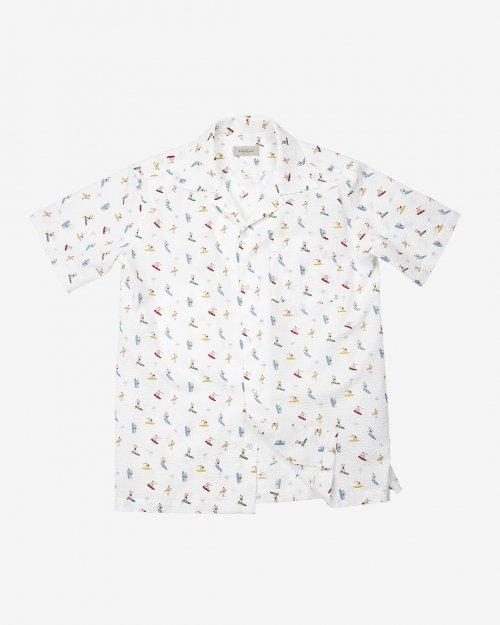 Cotton Seersucker Surf Shirts (White)
