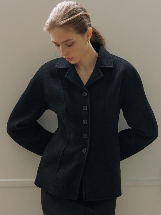 [Premium] Cashmere Hourglass Handmade Half Coat_2color