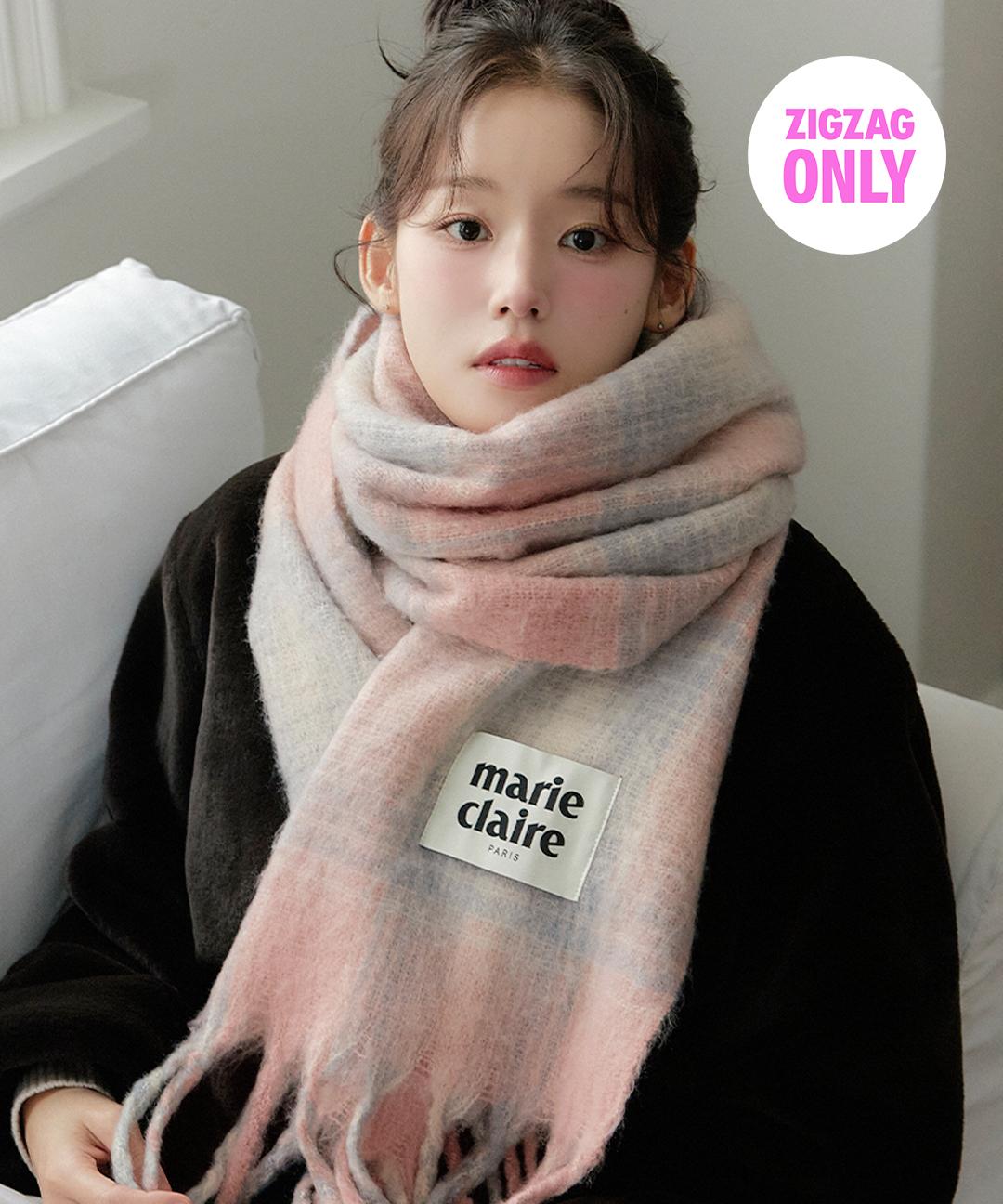 마리끌레르 [직잭단독] 클라우드 퍼지 체크 머플러 1COLOR