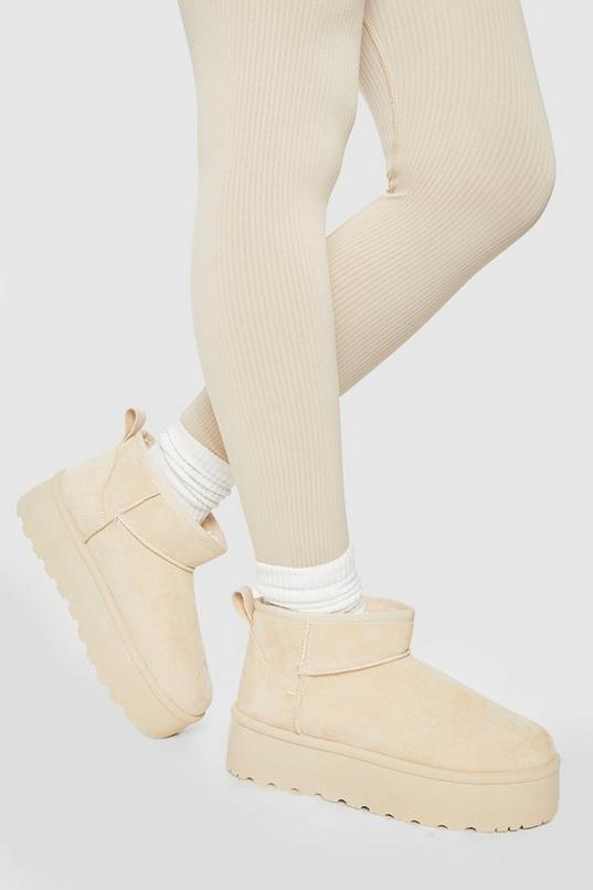 Ultra Mini Platform Cosy Boots