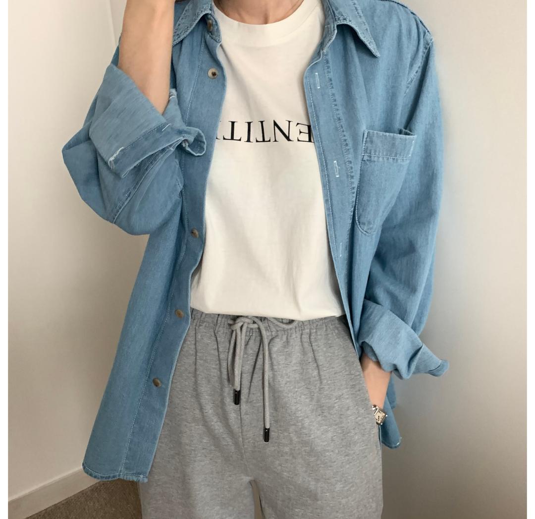 마스큘린 레터링 티셔츠 2colors