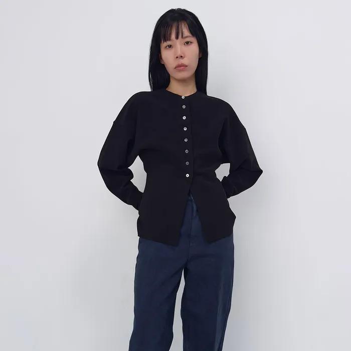 (W) LAY2 CARDIGAN (BLACK)