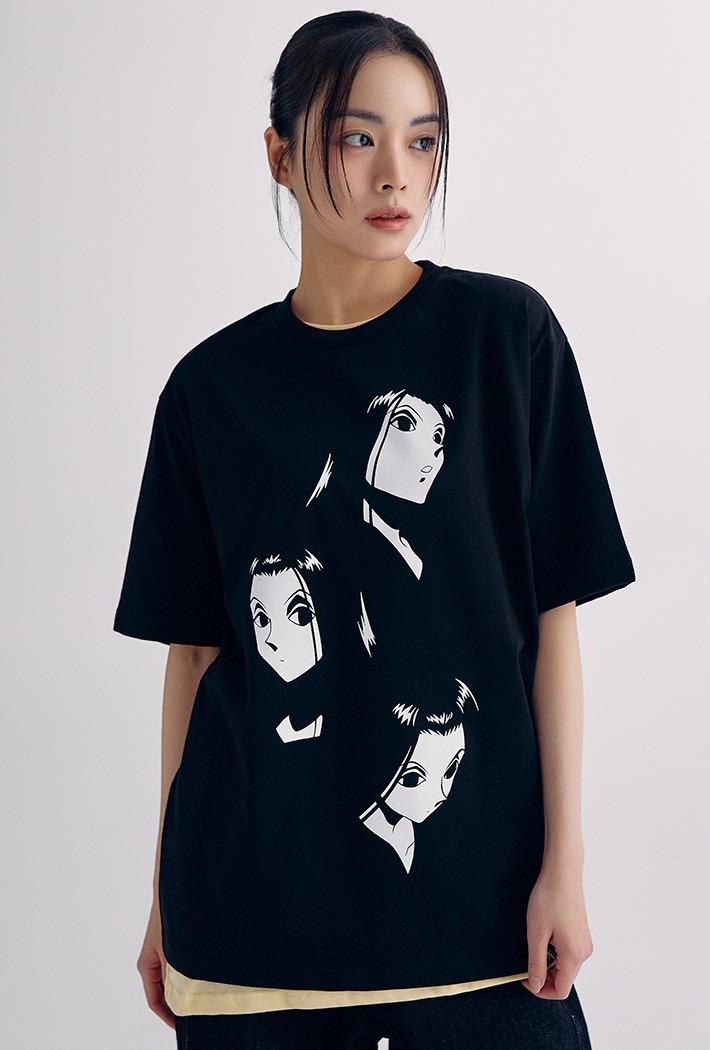 [2/6 순차출고][헌터X헌터] 반팔 티셔츠(BLACK)_SPRLG11U03