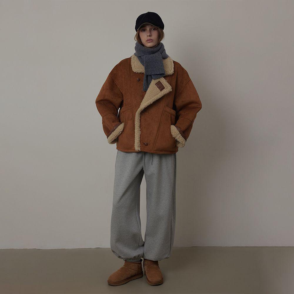 Volume Side Pleat Banding Jersey Pants