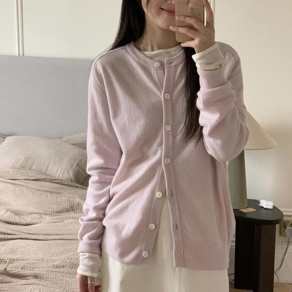 jinsim 진심 포그가디건 여자라운드가디건 (4color)