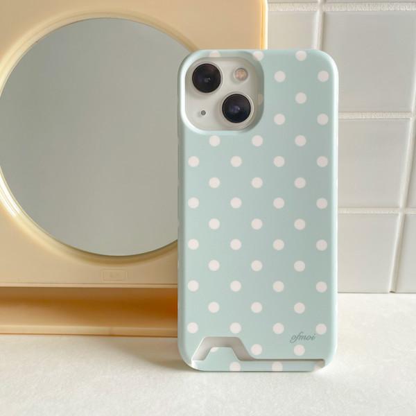 [phone case] mint bubble matte hard