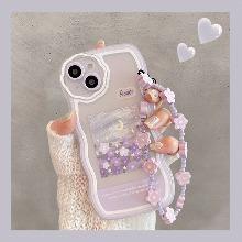 [[ 스트랩 세트 ]] 퓨어 라일락 퍼플 플라워 스트랩 케이스 ( 갤럭시 S22 S21 S20 플러스 울트라 )