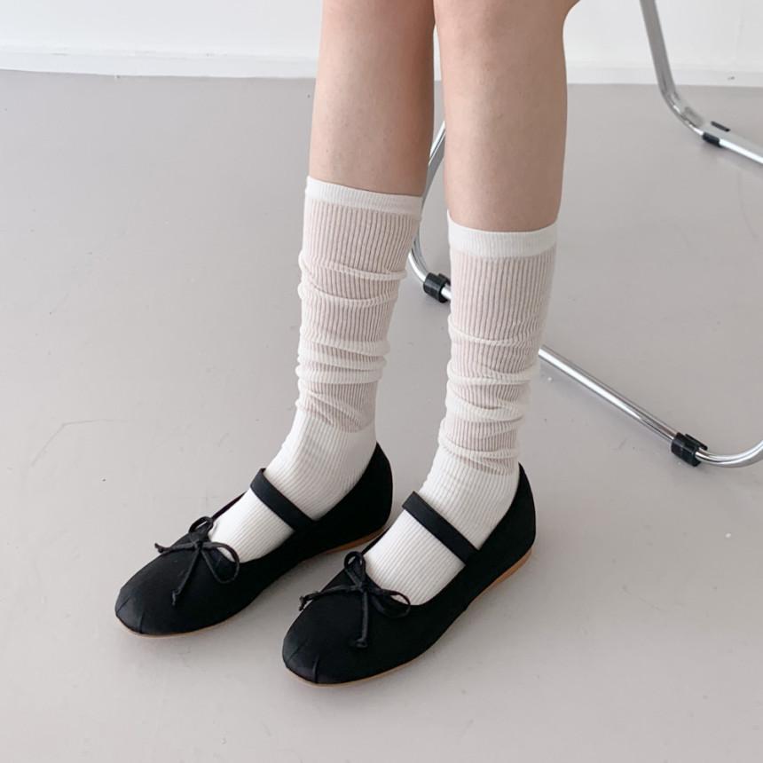 [봄여름용/12종] 시스루 y2k 니트 셔링 워머삭스 니삭스 레그워머 롱 주름 양말 모음