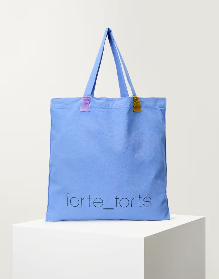 라이트블루 프린팅 에코백