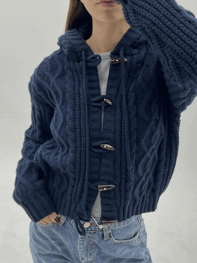 떡볶이 니트 가디건