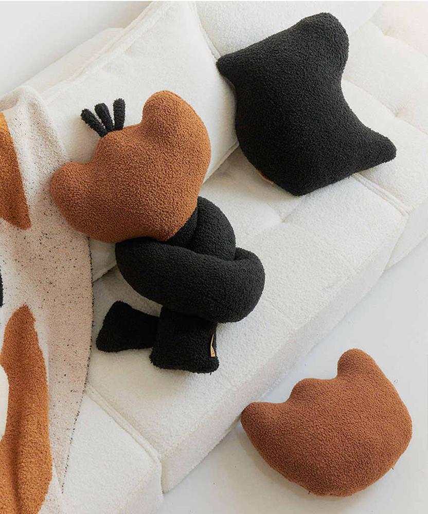 뽀글이 꽃쿠션 방석 베개 인형 거실 소파 모던 인테리어