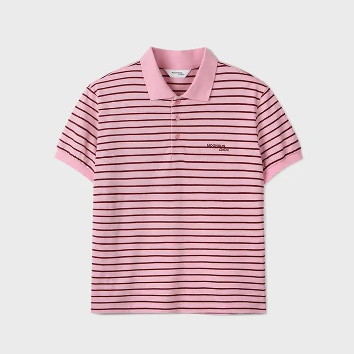 MJ S2 01 M.C Stripe PK Half Shirt / Pink