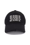 LETTERING WASHED BALL CAP IN BLACK