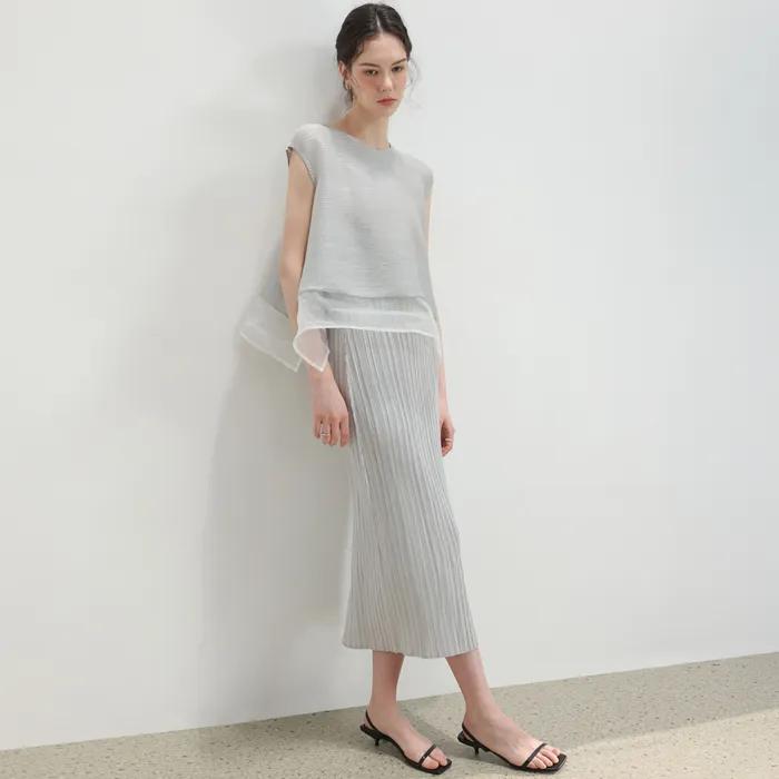 드렌 민소매 플리츠 탑_light-grey