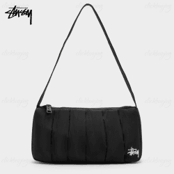 스투시 그라피티 플리츠드 숄더백 블랙