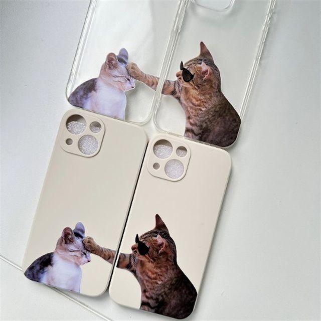 냥냥 펀치 고양이 카메라풀커버 아이폰케이스 아이폰7 8 se2 11 12 13 14케이스 프로 미니 투명 젤리 실리콘케이스 핸드폰케이스 폰케이스 선물 에어팟 애플워치