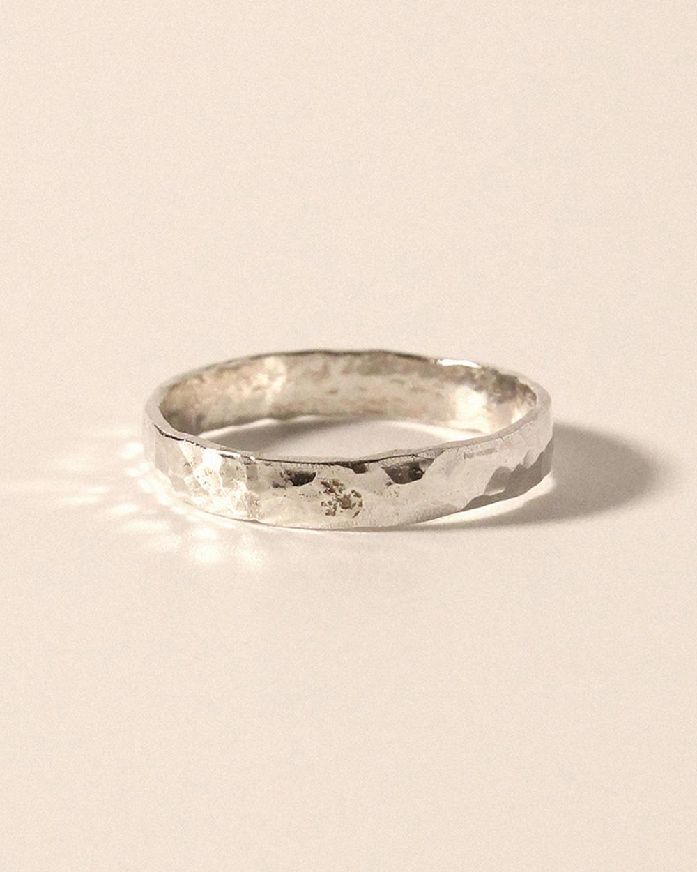[925 silver] R-201 / simple daily hammer ring
