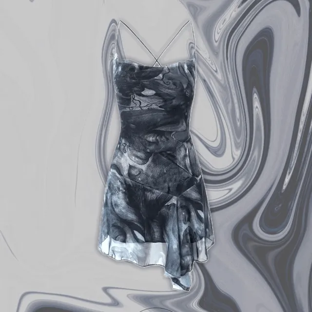 [7일만할인💙/*반응좋아요!*/문의폭주/24S/S신상🫧] 스플리싱 미니 원피스 프렌치 슬림 타이 드레스