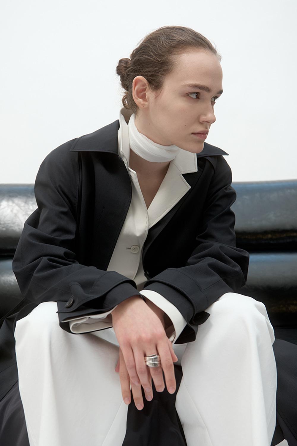 [3RD REORDER] ETHER SILK BLEND SCARF (IVORY)