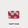 플러피클럽(FLUFFY CLUB) 체커보드 카드지갑 Checkerboard CARD WALLET (PINK + YELLOW)