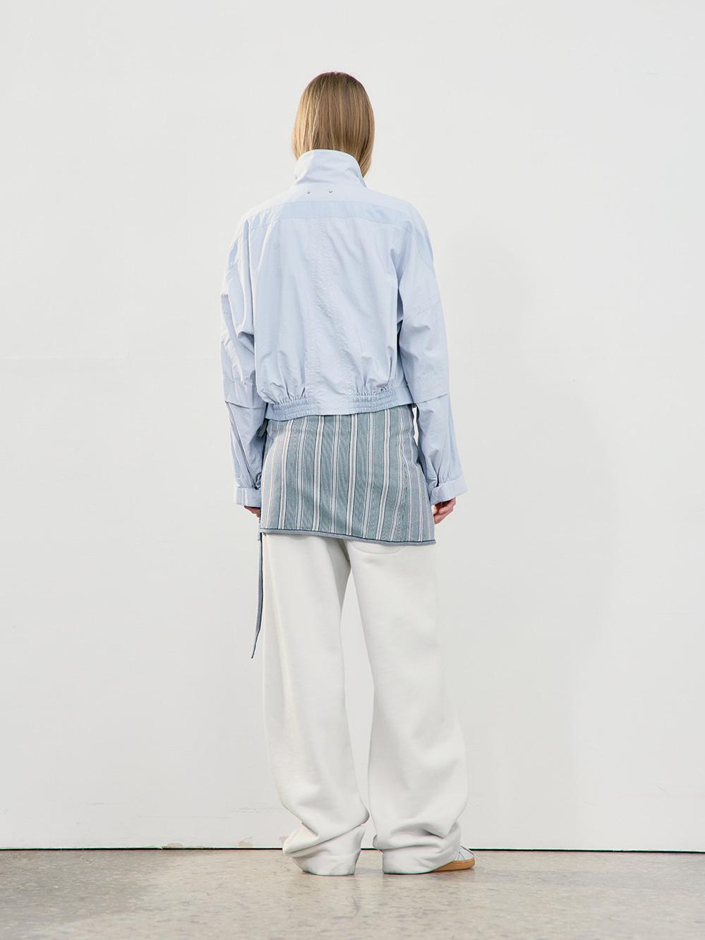 [4/8 예약배송] CONTRAST ZIP-UP SHORT JACKET_LIGHT BLUE