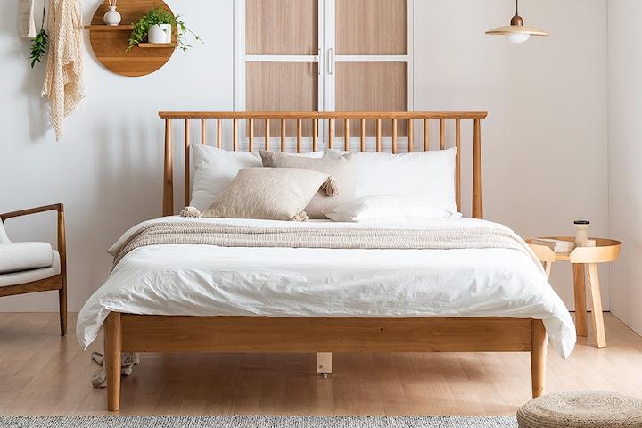 로맨틱1 신혼 원목침대 침대 프레임(매트리스포함)