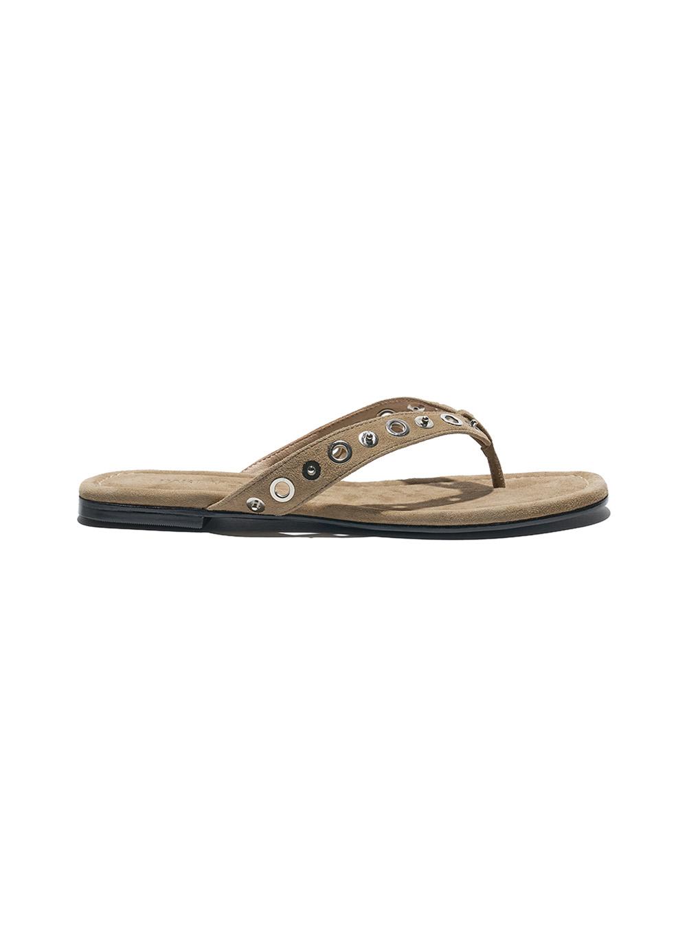 [WOMEN] STUD POINTED FILP-FLOPS_SUEDE