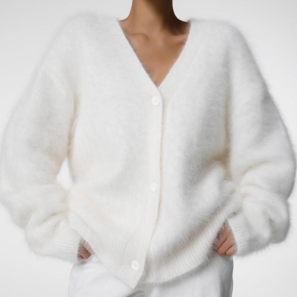 [카멜/당일] 페이퍼문 럭스 밍크 앙고라 니트 가디건 7color