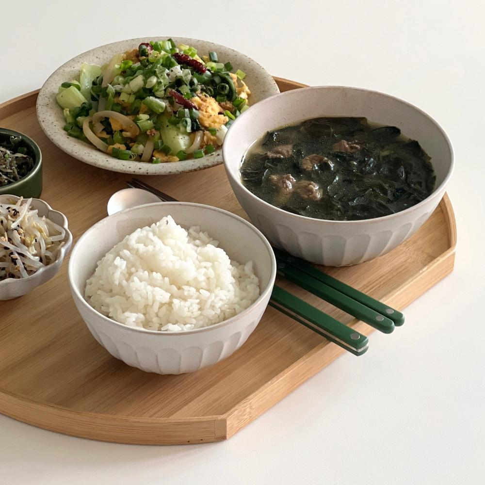 내추럴 시노기 공기 대접 세트