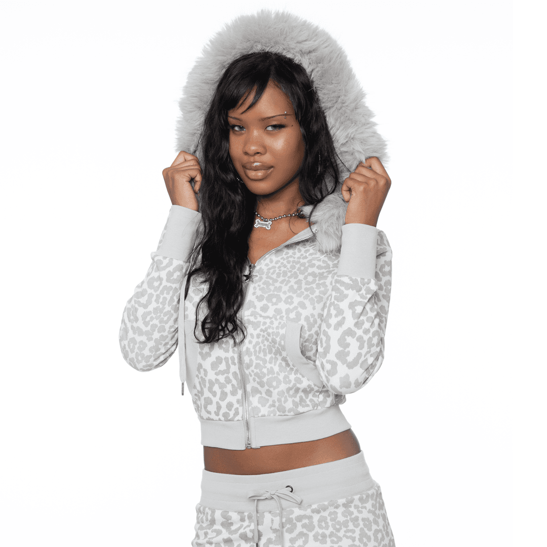 Essential Hoodie - Snow Leopard - XXS