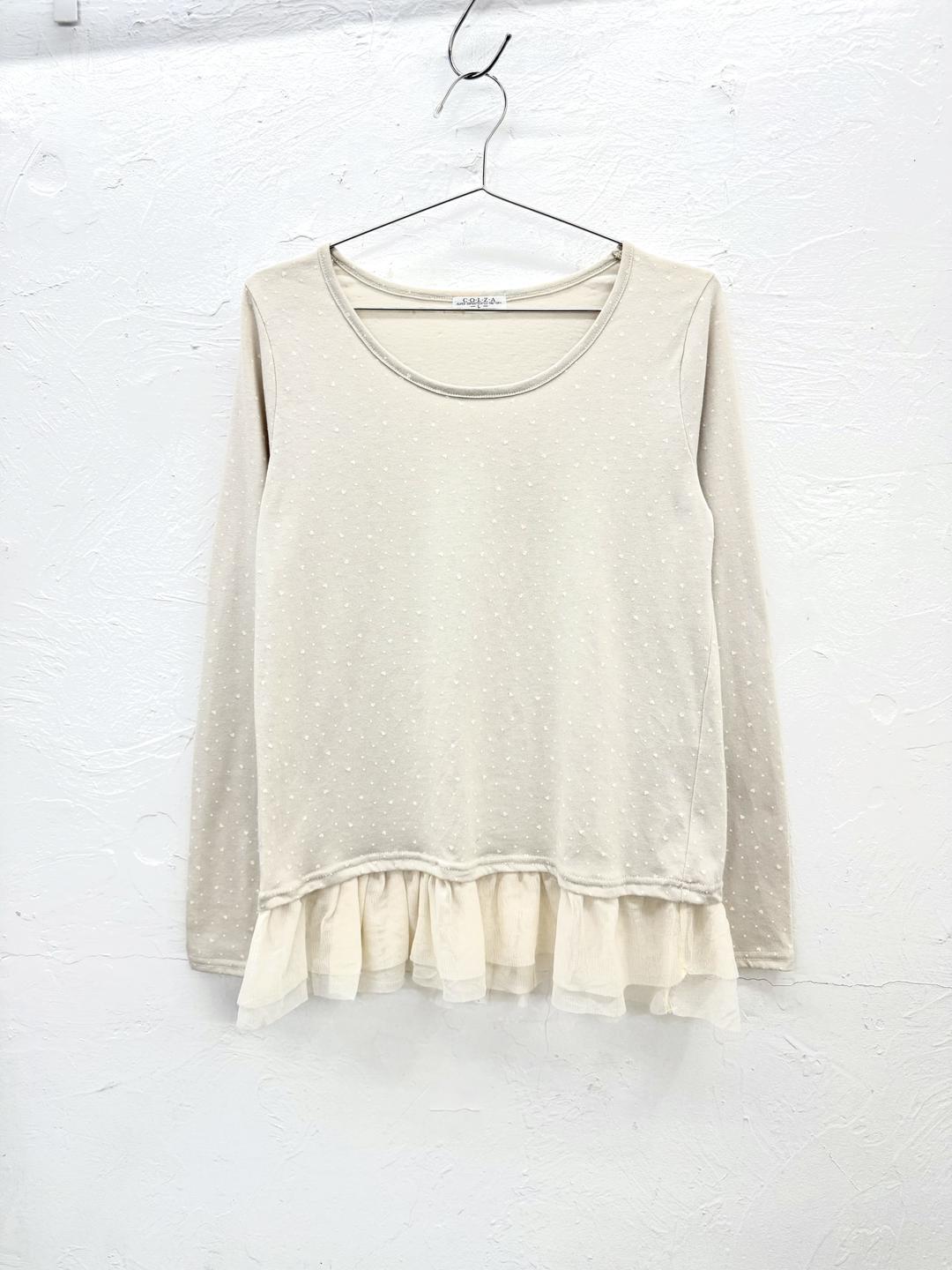 colza 하트 도트 레이어드 롱슬리브