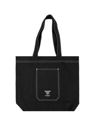 로고 에코백 블랙