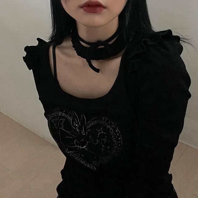 [MADE] Choker belted T-shirt